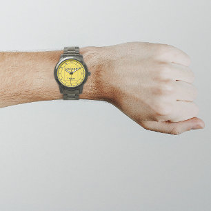 Relógio Marca Amarelo de Negócios na Monitorização de Home