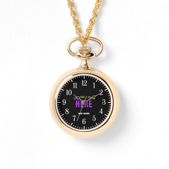 Relógio MARCA na moda MODERNA PERSONALIZÁVEL OURO VERIFICA (Frente)