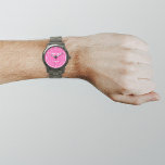 Relógio Marca rosa de negócios no Men's Watch<br><div class="desc">O logotipo da sua empresa em fundo cor-de-rosa no relógio masculino. Acessório que você pode incluir em seus produtos de promocional, fornecer itens ou presentes aos seus clientes ou clientes para anunciar sua empresa ou promover sua marca. Observe personalizável que você pode colocar o logotipo de sua empresa para criar...</div>