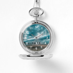 Relógio Marinho Clássico Monograma Moderno e Elegante