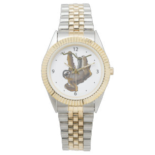 relógio marrom de preguiça-de-coleira