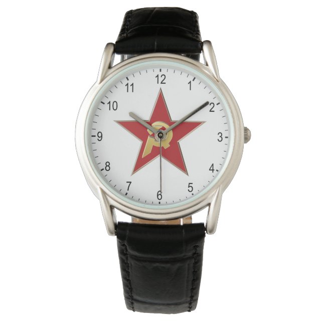 Relógio Martelo e foice na estrela vermelha (Frente)