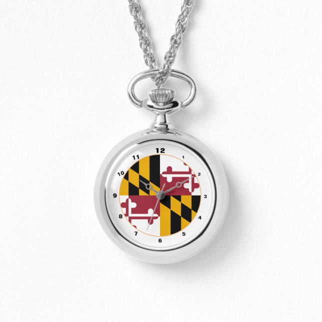 Relógio Maryland Flag & Maryland fashion USA /design watch (Frente)