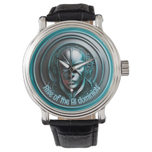 Relógio Máscara Robô Azul - Aumento do domínio da IAn