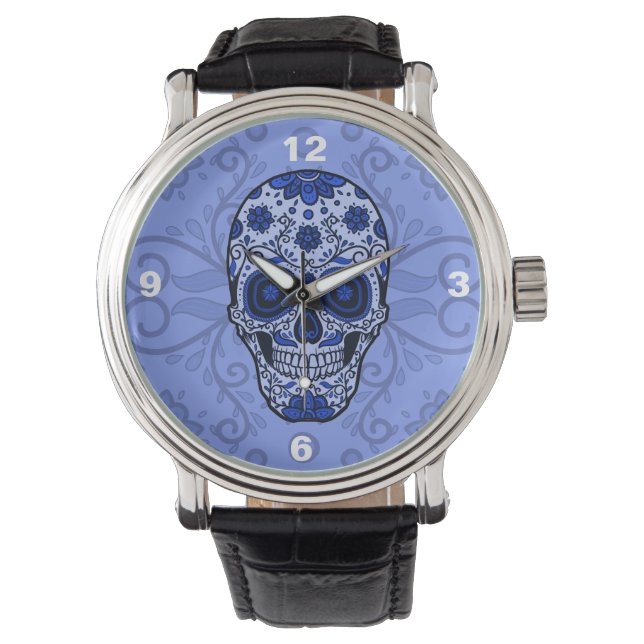 Relógio masculino Cool Bue Sugar Skull (Frente)