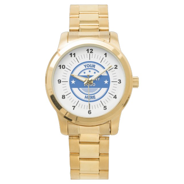 Relógio masculino fácil! - Personalizado - Dourado (Frente)