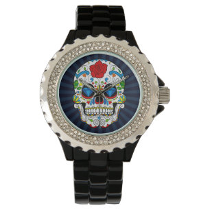 Relógio masculino Sugar Skull Diamonds