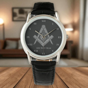 Relógio Masonic personalizado Freemason presentes Square C