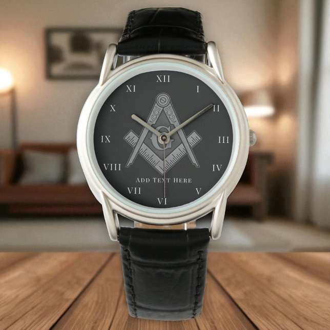 Relógio Masonic personalizado Freemason presentes Square C (Criador carregado)