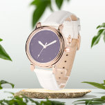 Relógio Mauve Purple monograma inicial eWatch<br><div class="desc">Presente para ela,  relógio de pulso roxo mauve</div>