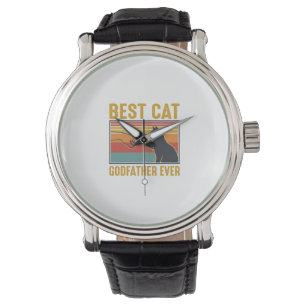 Relógio Melhor Deus Pai do Gato de Sempre Design de Gato V