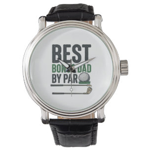 Relógio Melhor Pai Bônus por Par Camiseta de Golfe Design_