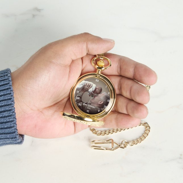 Relógio Melhor Vovô Já Personalizado Foto Cria Seu Próprio (Mão)