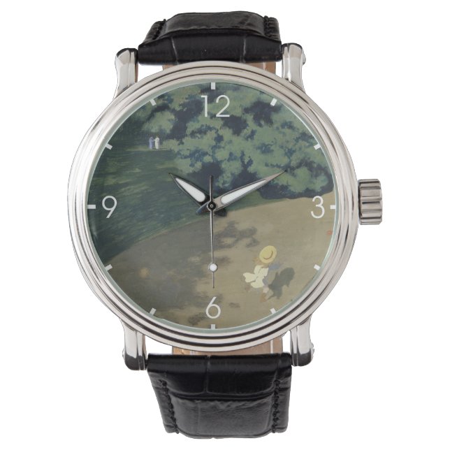 Relógio Menina correndo atrás de uma bola vermelha (infânc (Frente)