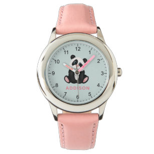 Relógio Meninas bonitas e Minimalistas Ursos de Panda