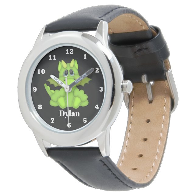Relógio Meninos bonitos adicionam nome Dragon Watch (Angular)