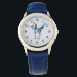 Relógio Meninos Cute e Safari Zebra Moderna e Cubra<br><div class="desc">Este bonito e moderno olhar mostra um desenho de zebra, e pode ser personalizado com o nome dos seus rapazes. Com números claros e facilmente legíveis, este 'primeiro' relógio é excelente para crianças ou crianças apenas começando a aprender o tempo. O safari da selva perfeito temia design para o seu...</div>