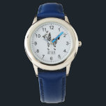 Relógio Meninos Cute e Safari Zebra Moderna e Cubra<br><div class="desc">Este bonito e moderno olhar mostra um desenho de zebra, e pode ser personalizado com o nome dos seus rapazes. Com números claros e facilmente legíveis, este 'primeiro' relógio é excelente para crianças ou crianças apenas começando a aprender o tempo. O safari da selva perfeito temia design para o seu...</div>