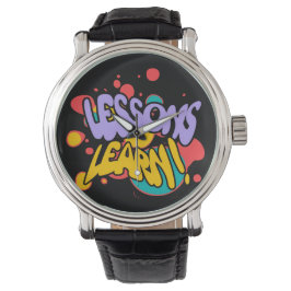 RELÓGIO MEN'S PAINT SPLASH LESSONS LEARN SILVER EWATCH 