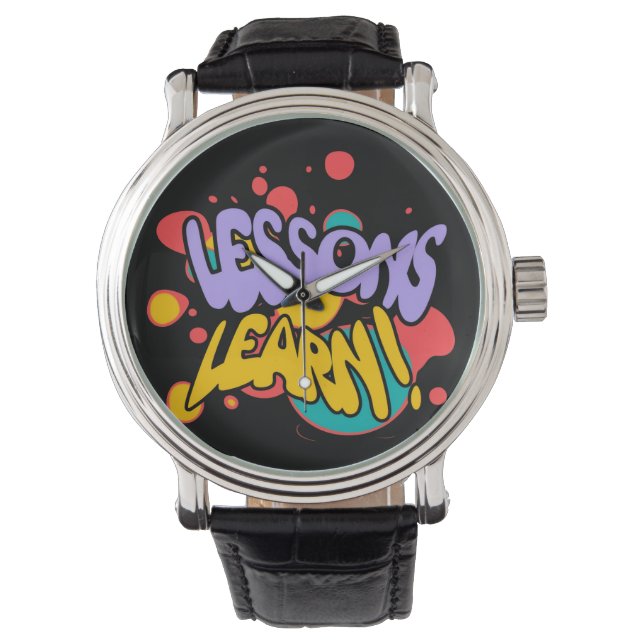 RELÓGIO MEN'S PAINT SPLASH LESSONS LEARN SILVER EWATCH  (Frente)