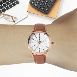 Relógio Mens Vintage Na moda Rosa Dourado Colar Castanho<br><div class="desc">Crie as suas próprias horas, monogramas, monogramas, monogramas, monogramas, monogramas, monogramas, monogramas, monogramas, monogramas, retroragem de ouro rosa, olhem para o estilo de couro castanho. Basta digitar seu nome / monograma / iniciais, para personalizar. Faz um presente de excelente, para aniversário, graduação, dia de os pais, natal, feriados, casamento, aniversário...</div>