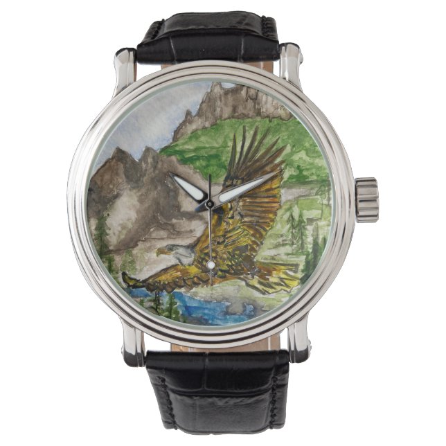 Relógio Men's Watch with Eagle Original Artwork (Frente)