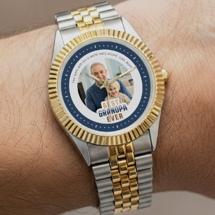 Relógio Mensagem de Foto Personalizada Melhor Avô de Todos