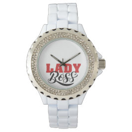 Relógio Mentalidade de Chefe – Design de Citação de Mulher