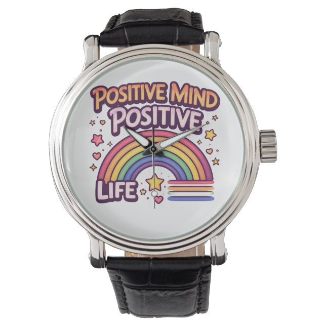 Relógio Mente Positiva Vida Positiva (Frente)