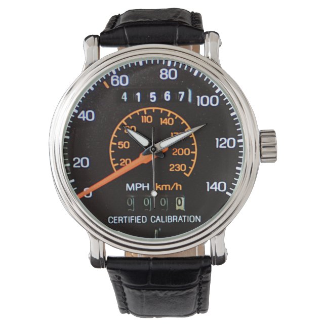 Relógio Mid 1980s Classic Sports Car Police Speedometer (Frente)