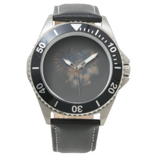 Relógio Midnight Spark: 2026 Fireworks Men’s Watch