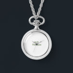 Relógio Mínimo simples de verde adicione o seu nome de tex<br><div class="desc">design</div>