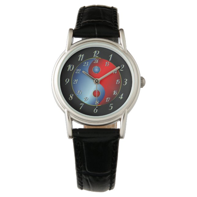 Relógio Misterioso - Black Yin Yang Watch (Frente)