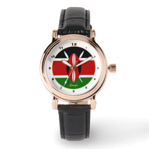 Relógio Moda da tendência Queniana Flag & Kenya /design w