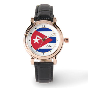 Relógio Moda de tendência de Cuba e Bandeira/design