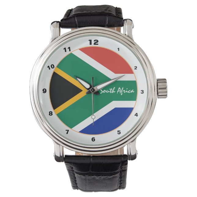 Relógio Moda de tendências da bandeira africana e da Áfric (Frente)