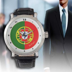 Relógio Moda de tendências da bandeira portuguesa e Portu
