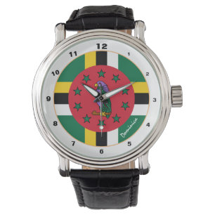 Relógio Moda de tendências da Dominica Flag & Dominica /d