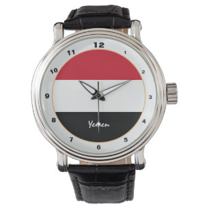 Relógio Moda de tendências do Iêmen Flag & Yemen /design