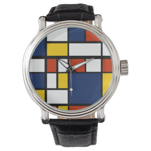 Relógio modelo bauhaus pintura de arte geométrica abstrato