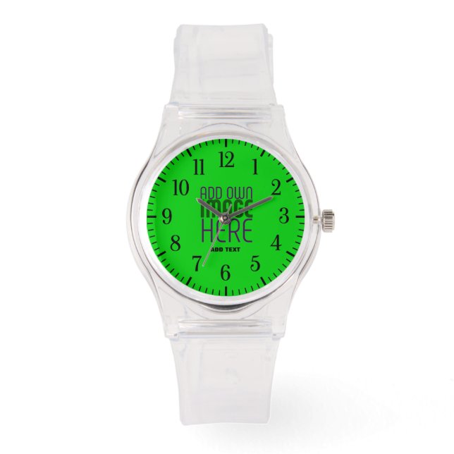RELÓGIO MODELO DE TEXTO DE IMAGEM LIMA VERDE CLARO FOFO ED (Frente)