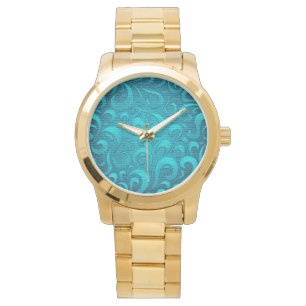 Relógio Modern Aqua Blue Trendy