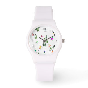 Relógio Modern Freeride Snowboarder Art