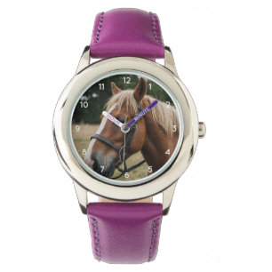 Relógio Modern Trendy Lindos Crianças de Cavalo