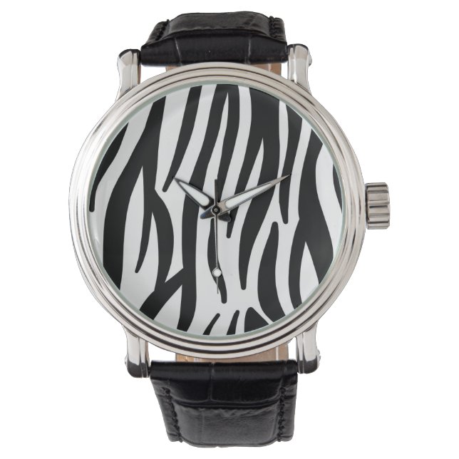 Relógio Modern Zebra Print Wrist Watch - Bold Abstract  (Frente)