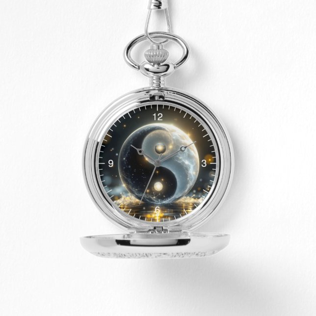 Relógio Modern Zen Yin and Yang vibes  (Frente)