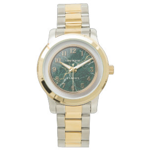 Relógio Moderno Oyster Band Two-Tone