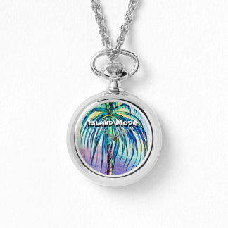 Relógio Modo Ilha Mens Palm Tree Art Watch