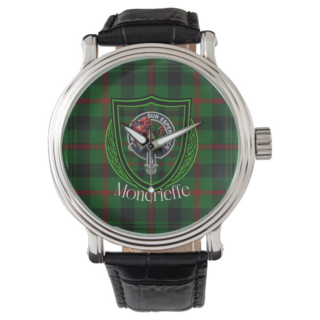 Relógio Moncrieffe Scottish Clan Tartan & Crest (Frente)
