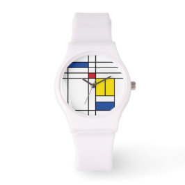 Relógio Mondrian II Minimalista De Stijl Modern Art Design